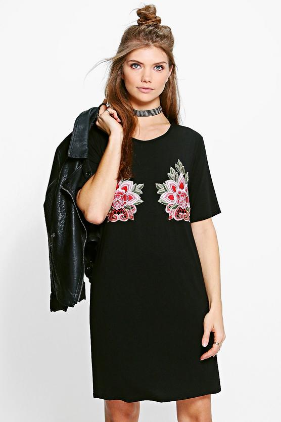 Tall Nina Premium Applique T-Shirt Dress